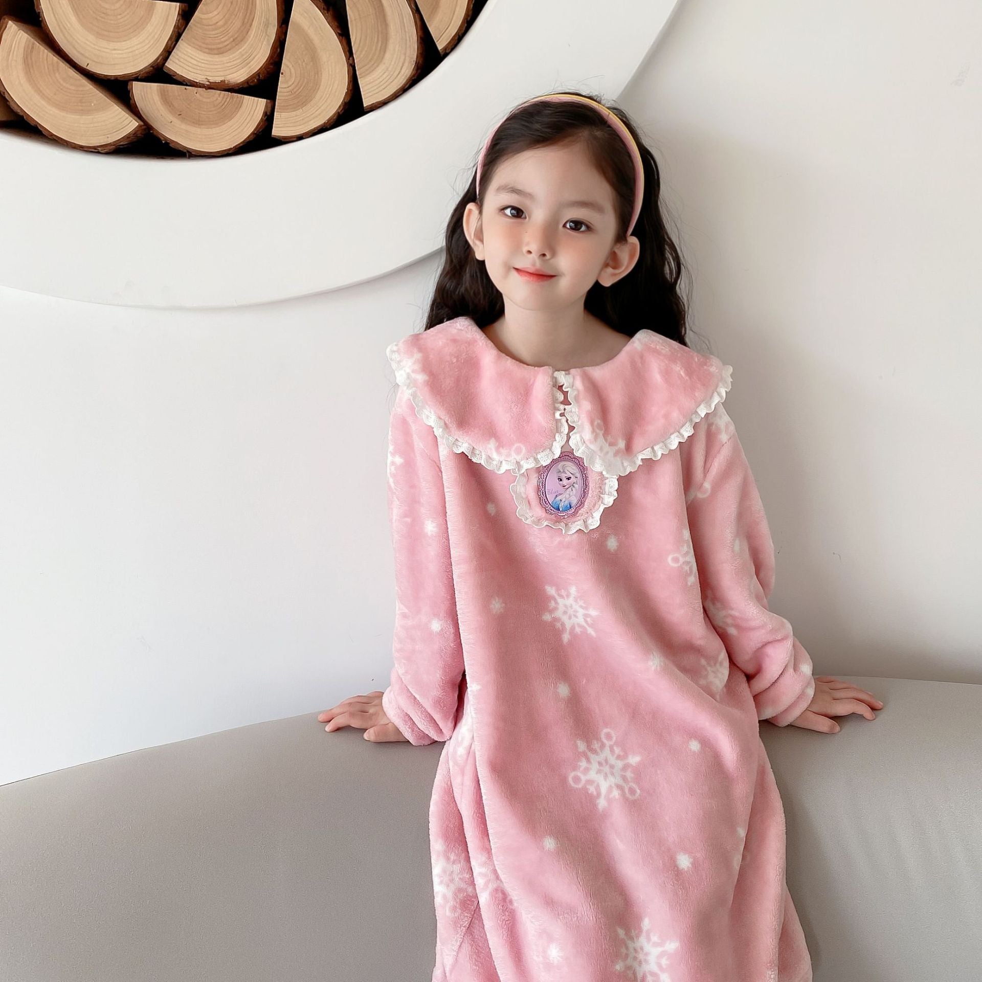 Baby Kid Girls Pajamas Coral Fleece Thickened Sleepwear