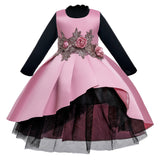 Kid Baby Girls Flower Princess  Long Sleeve Dresses