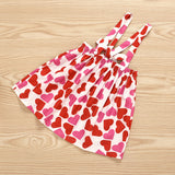 Kid Baby Girls Valentine's Day Stripe 2 Pcs Sets