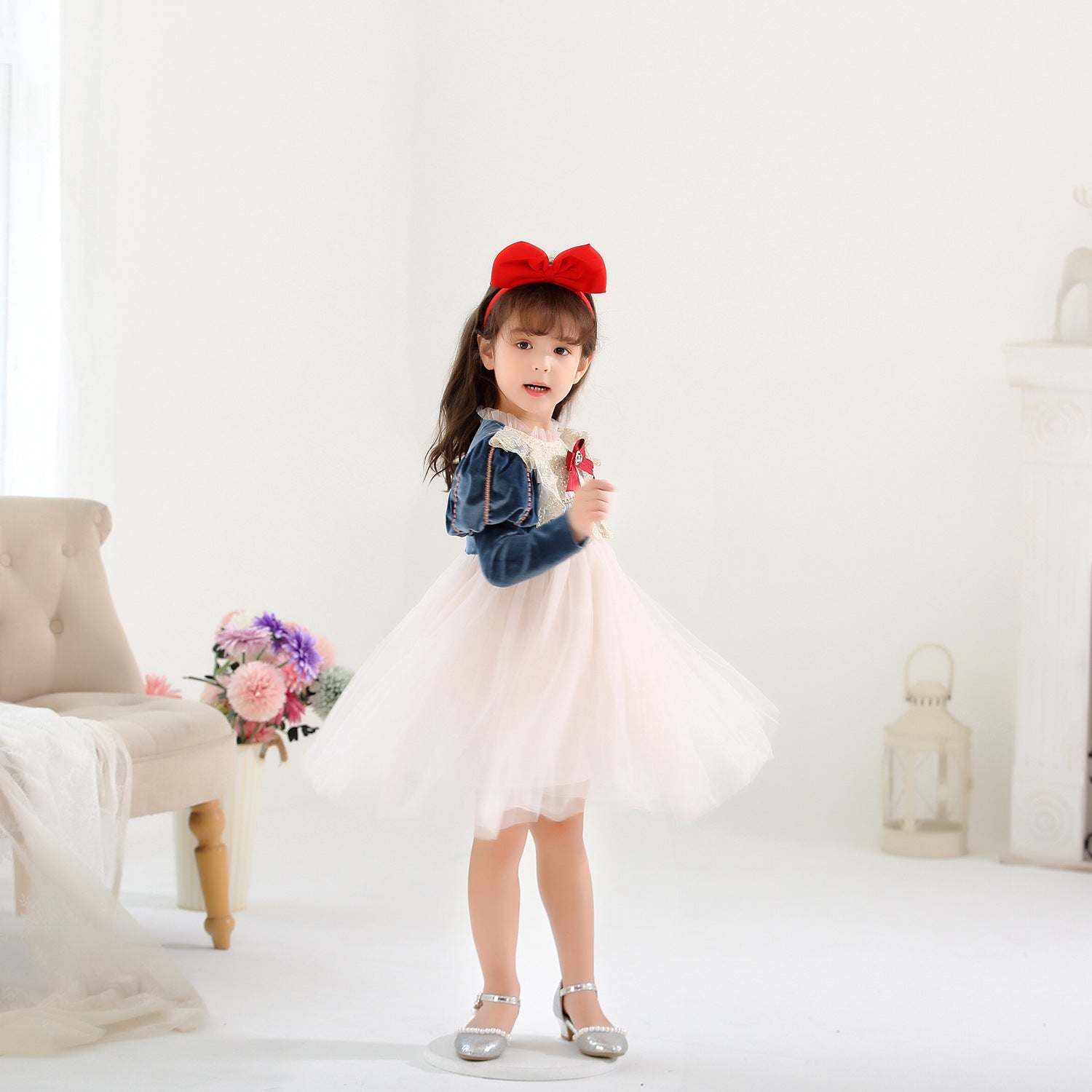 Kid Baby Girl Puffy Western Style Dress