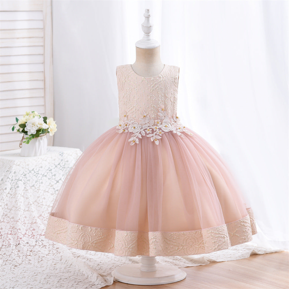 Kid Girl Princess Dress Pomfret Piano Performance Dress