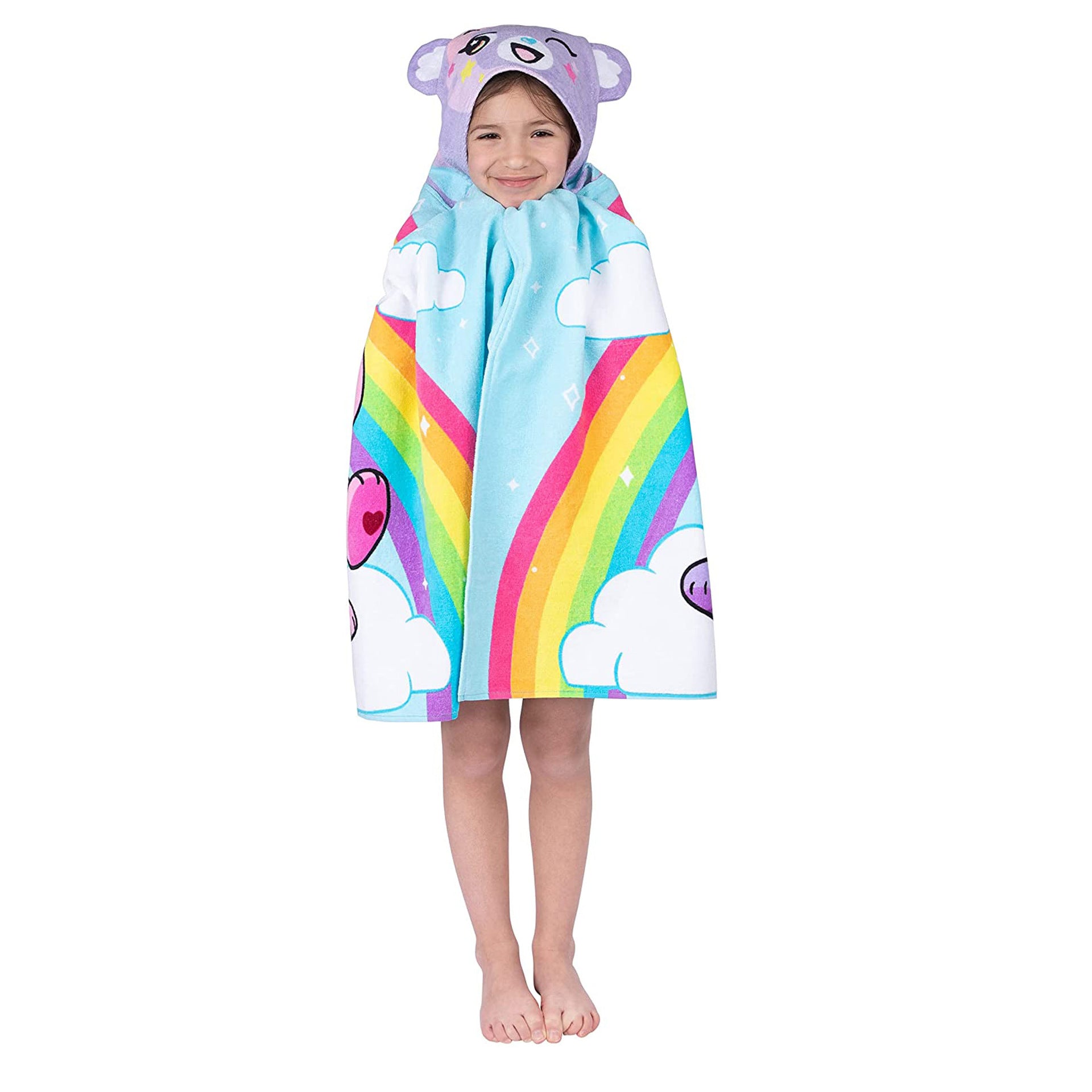 Kid Baby Hooded Poncho Bathrobe Towels Bath Quick Dry Absorbent Pajamas