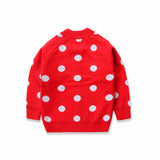 Kid Boy Coat Polka Dot Line Sweater