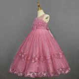 Kid Girl Princess Summer Flower Show Host Pompous Piano Performance Dresses