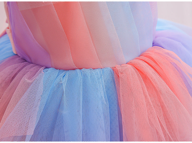 Kid Baby Girl Princess Piano Performance Gradual Evening Party Dresses