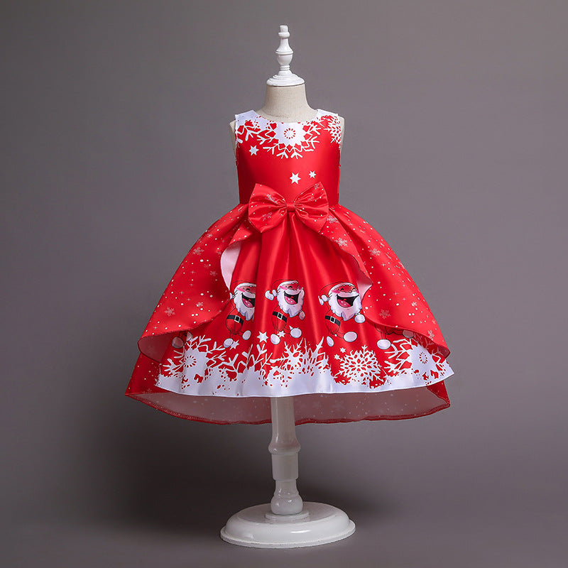 3-10T Kids Girls Elegant Party Christmas Dresses