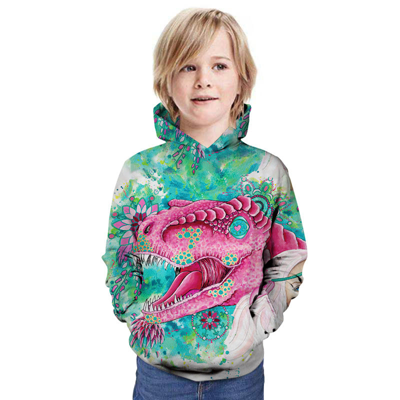 Children Kid 3D Printed Dinosaur Pattern Hoodie