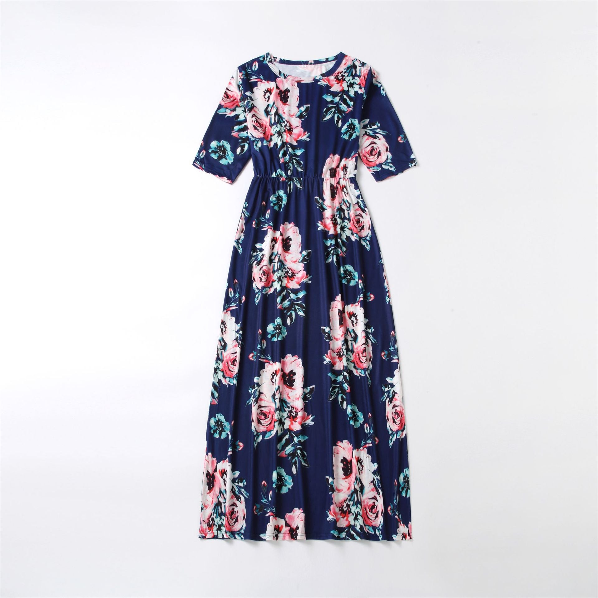 Family Matching Parent-child Printed Long Dresses