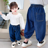 Kid Baby Girls Denim Bloomers Chic Fashion Spring Pants