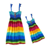 Family Matching Mother-daughter Slip Summer Beach Dress