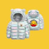 Kid Baby Boy Girl Dazzle Down Cotton Jacket Thick Hooded Coat