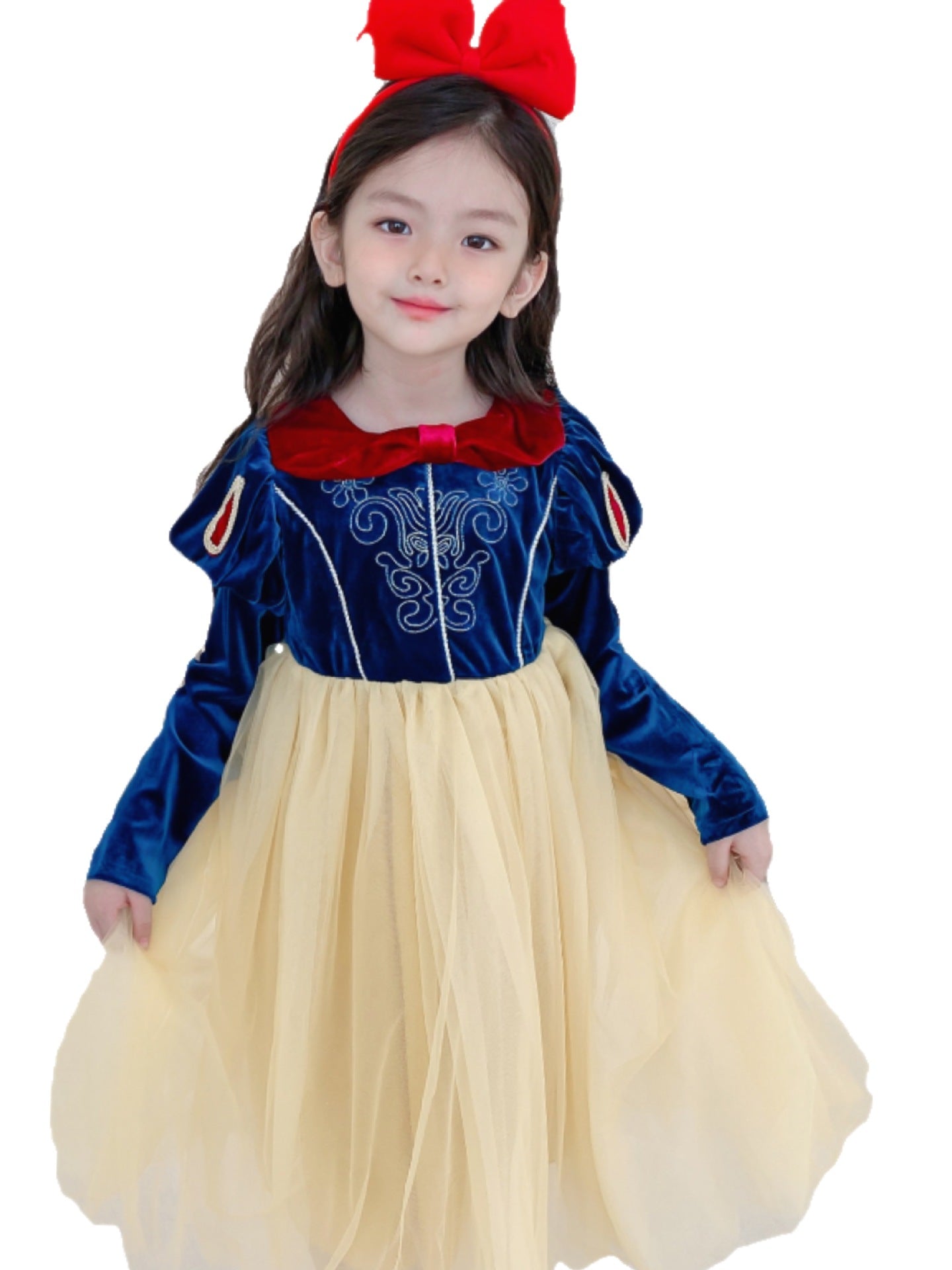 Kid Girl Ins Princess Dress Snow Christmas White Dresses