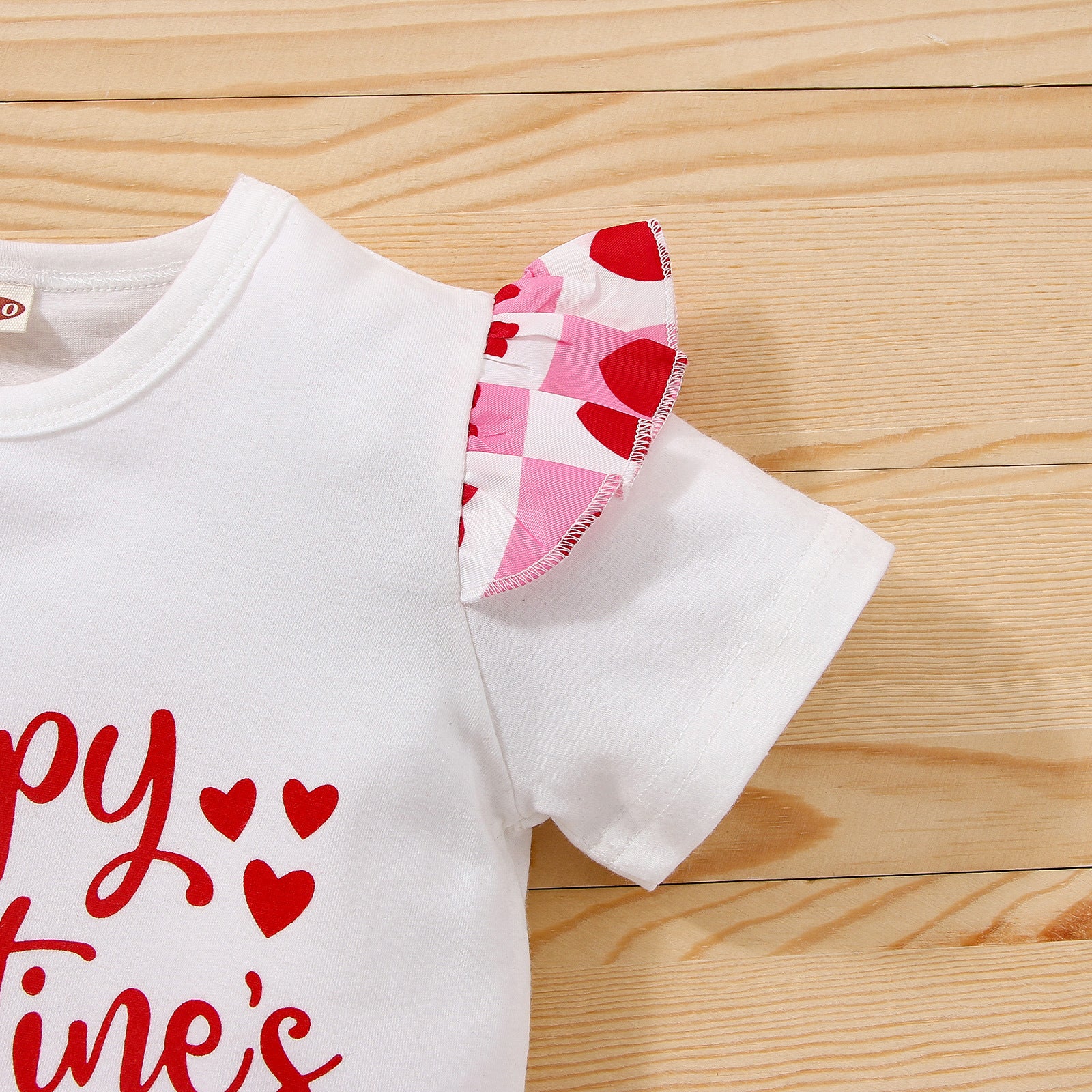 Valentine's Day Baby Girl Strap Suits 2 Pcs Set