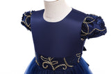 Kid Girl Princess Sleeveless Long Evening Catwalk Piano Performance Dresses