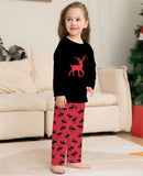 Family Matching Deer Round Neck Long Sleeve Parent-child Christmas Pajamas