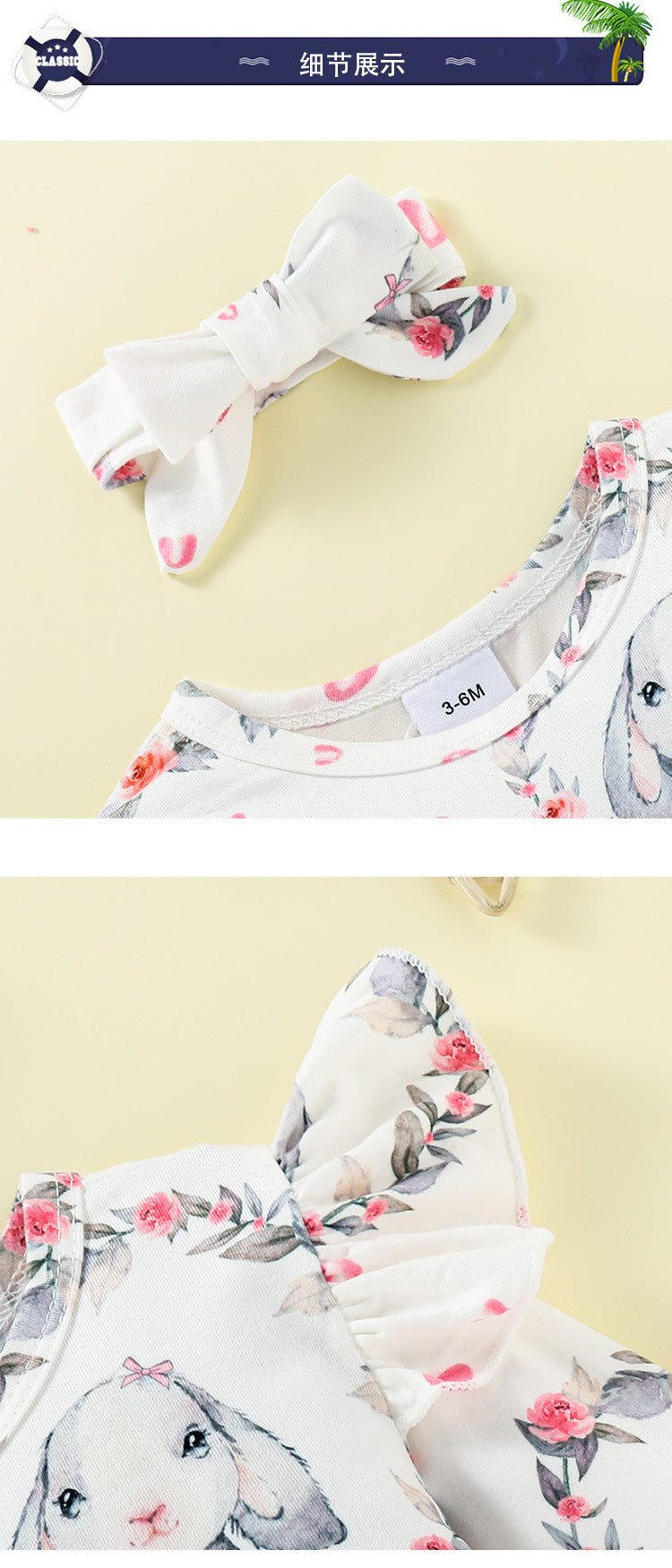 Baby Girls Long Sleeve Pink Flower Dress With Headscarf