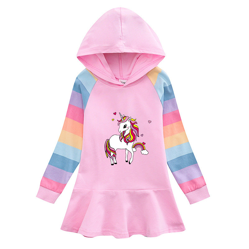 Kid Baby Little Girl Unicorn Cartoon Dresses