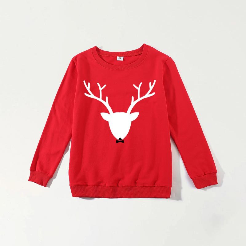 Family Matching Parent-child Autumn Red Sweatshirts