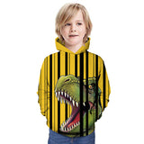 Children Kid 3D Printed Dinosaur Pattern Hoodie