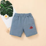 Kid Baby Boys Set Car Cartoon Fashion Lapel Shorts 2 Pcs Sets