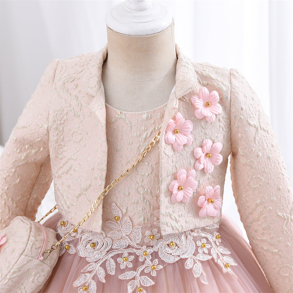 Kid Girl Princess Dress Pomfret Piano Performance Dress