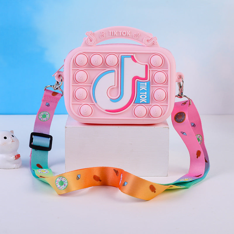 Kid Silicone Tiktok Anti-rat Pioneer Pressure Relief Puzzle Toy Bag