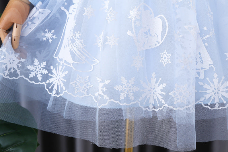 Kid Baby Girls Fashion Princess Frozen Spring Pomp Mesh Dresses