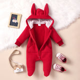 0-12M Baby Harried Long Sleeve Rabbit Bear Ears Rompers