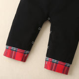 Baby Autumn Black Christmas Santa Claus One-piece Romper
