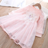 Kid Baby Girl Princess Aisha Frozen Snowflake Gauze Dresses