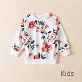 Family Matching Round Neck Long Sleeve Mother Daughter Shirts