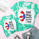 Family Matching Mother Kid Short Sleeves Independence Day T-shirt