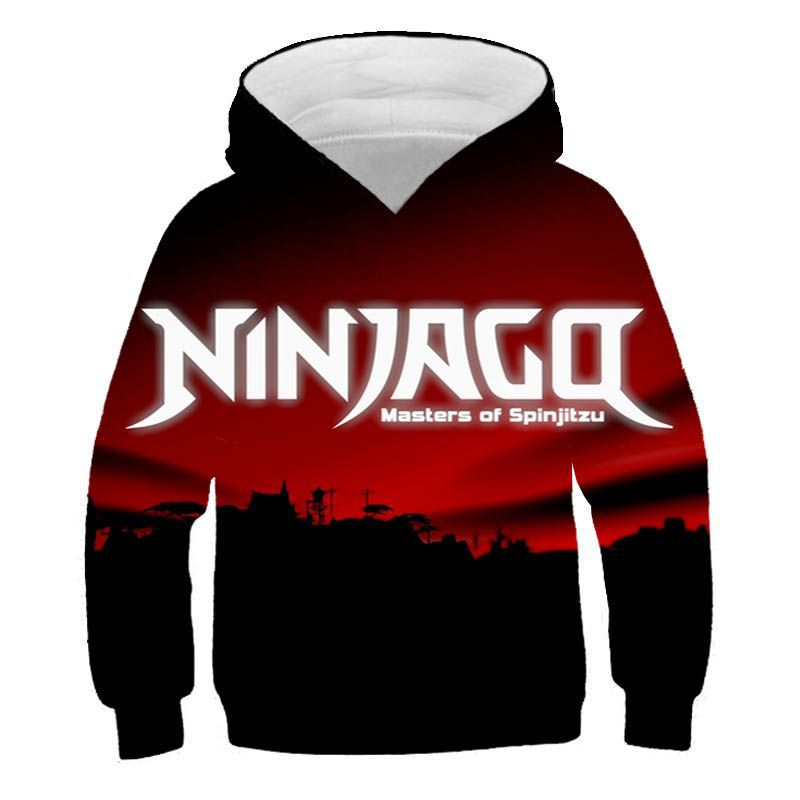 Kids 3D Print Cartoon Loose Long Sleeves Hoodie