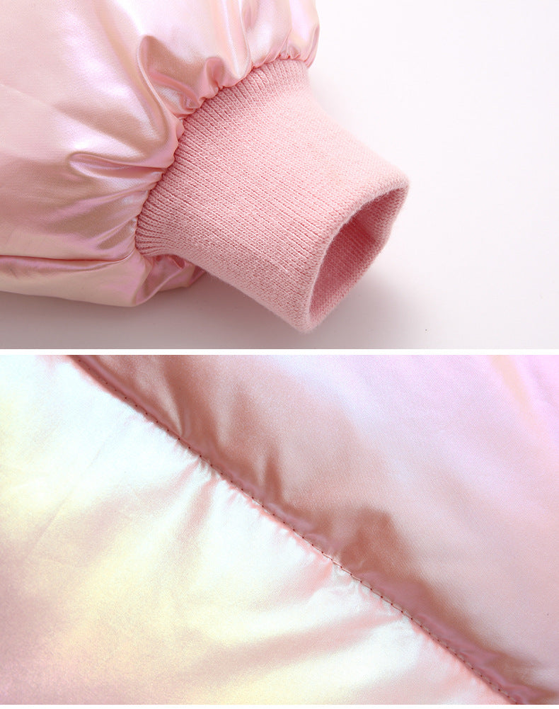 Kid Padded Down Winter Reflective Washless Cotton Lamb Fleece Coat