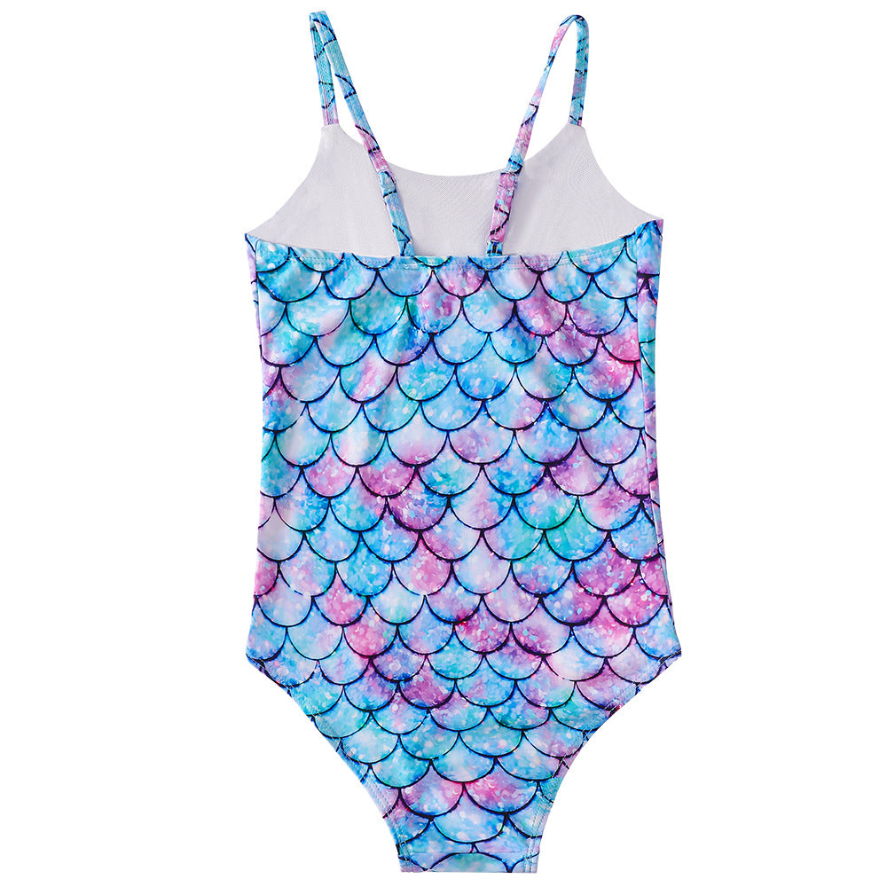Kid Girls One-piece Swimsuit Mermaid Bathing Beach Swimwear