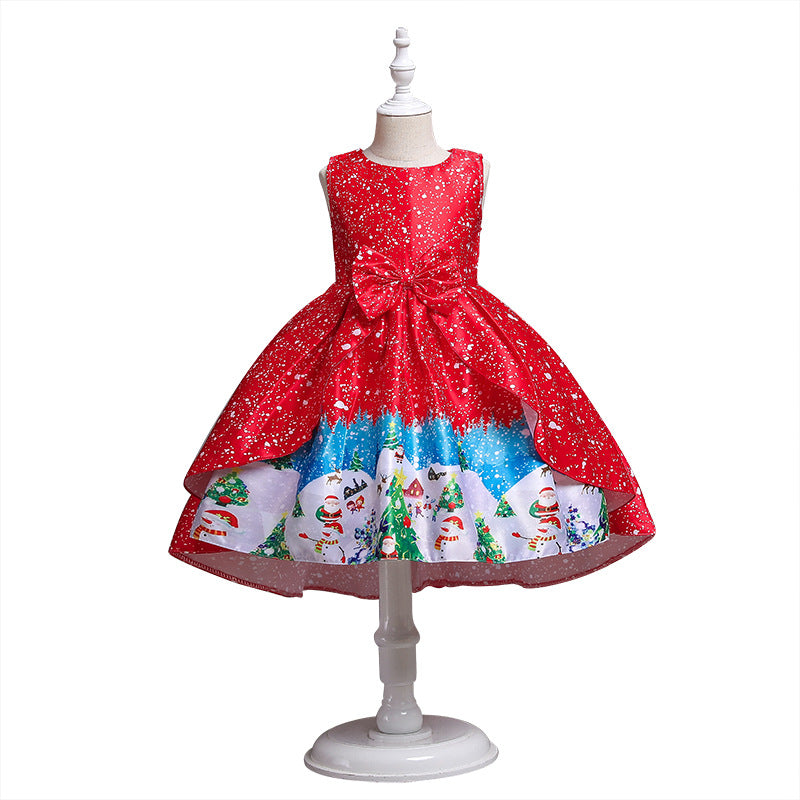 3-10T Girls Kids Flower Elegant Party Christmas Dresses