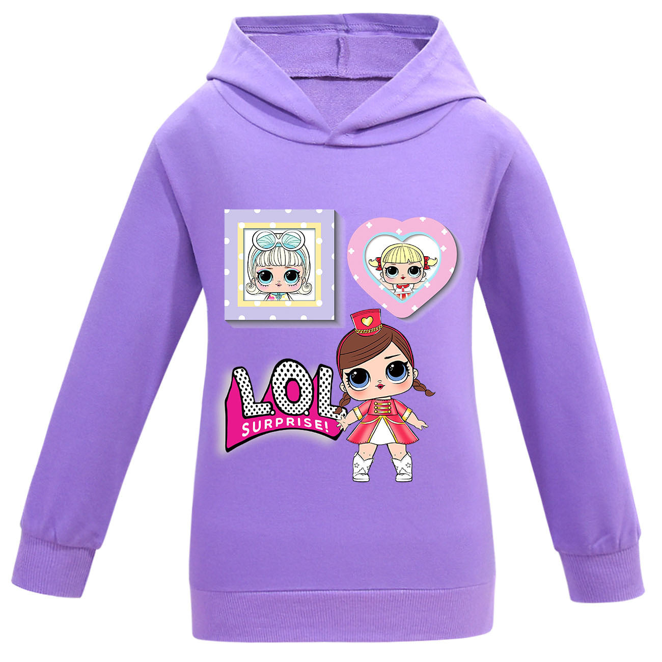 Kid Baby Surprise Doll Fashion Cartoon Girls Long-sleeved Casual Hoodie
