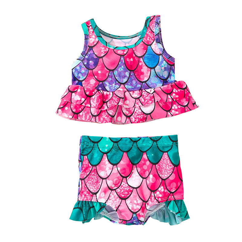 Kid Baby Girl Split Swimming Trunks Swimsuit