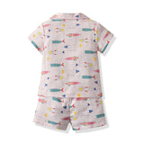 Kid Baby Boy GirlCotton Pajamas Summer Short Sleeve Cartoon Casual 2 Pcs