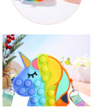 Kid Rat Exterminator Pressing Silicone Unicorn Horse Mini Cute Bag