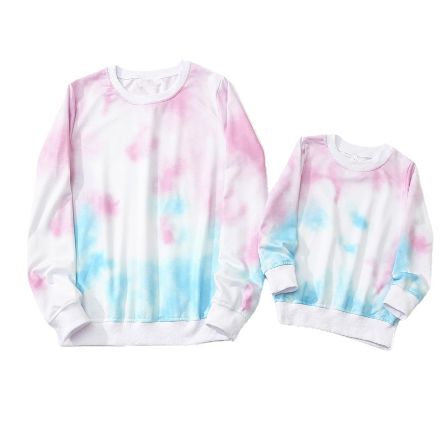 Family Matching Mother-daughter Tie-dye Top Trendy New Hoodie