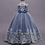 Kid Girl Princess Floral Lace Gown Sequins Gradual Change Dresses