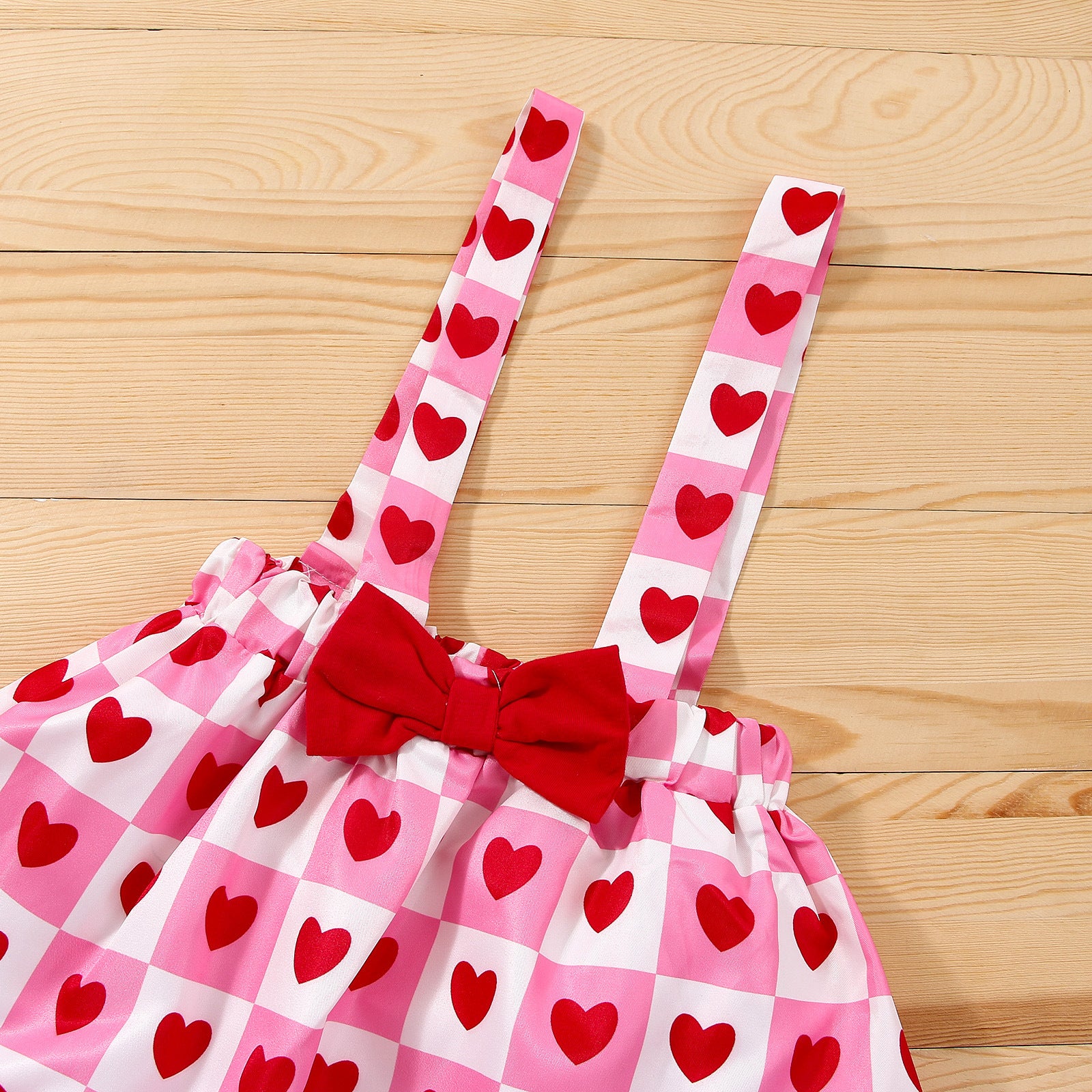 Valentine's Day Baby Girl Strap Suits 2 Pcs Set