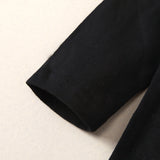 Baby Girl Valentine's Day Party Dress Black Long Sleeve 4 Pcs Sets