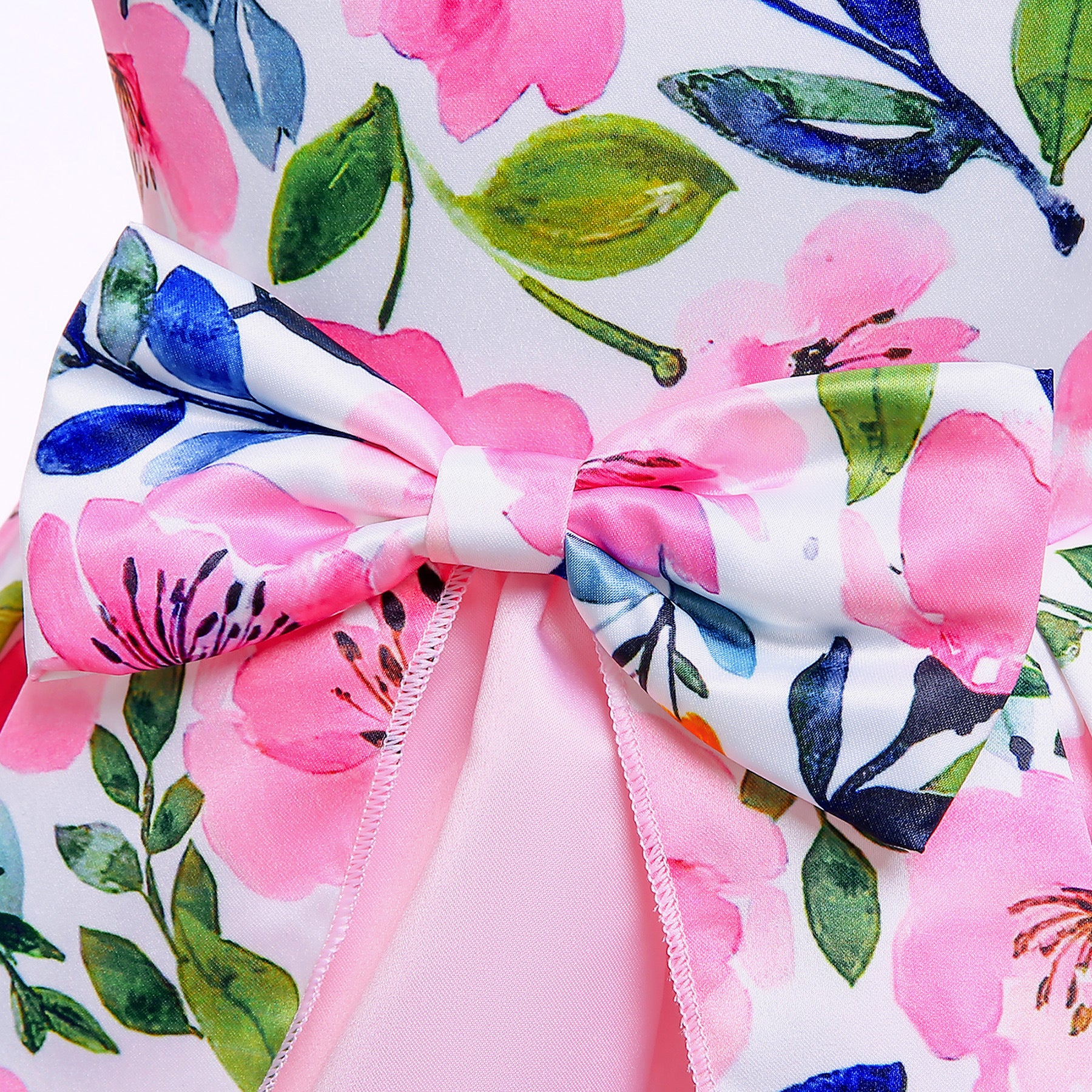 Kid Baby Girls Floral Print Princess Flying Sleeves Dresses