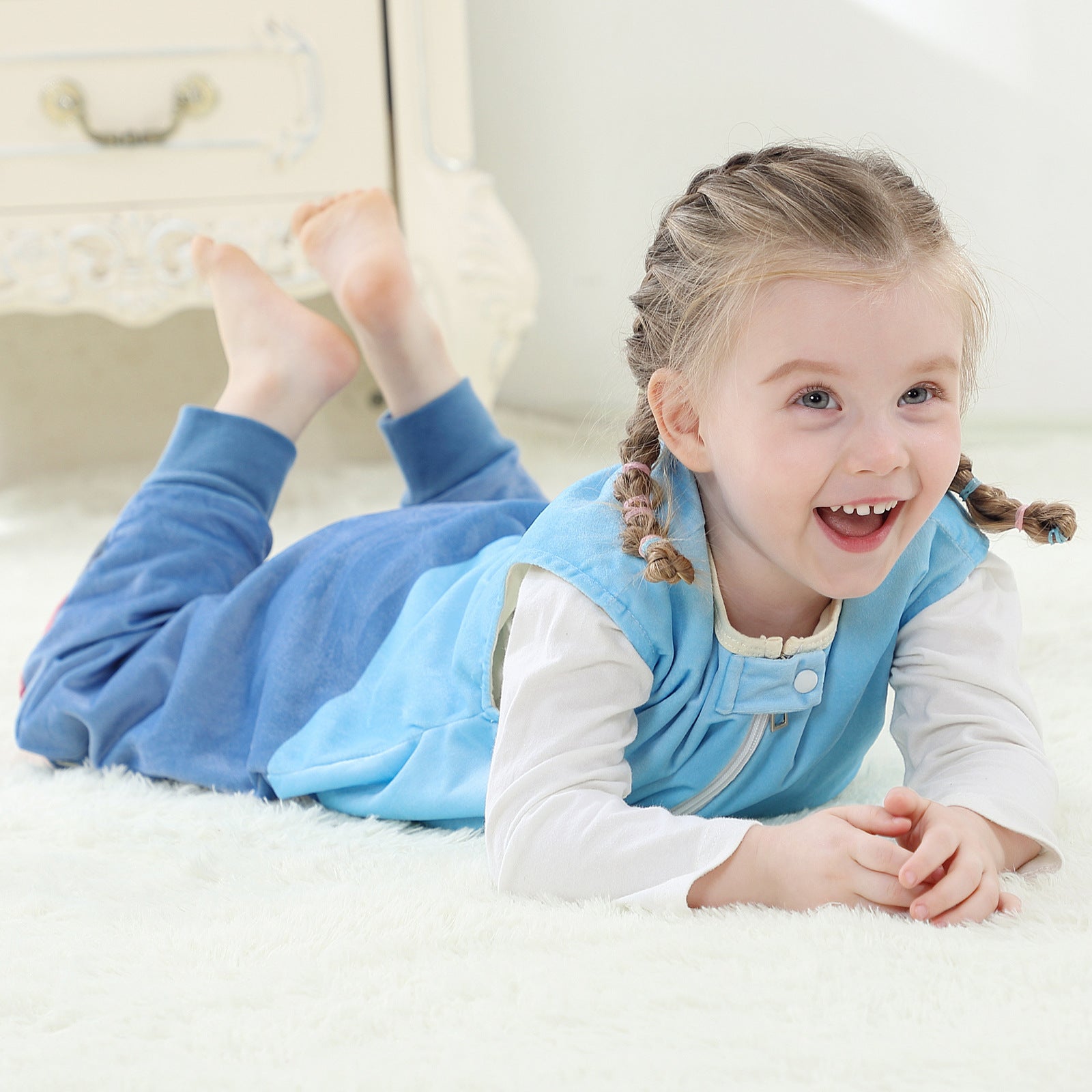 Kid Baby Girl Sleeveless Bodysuit Pajamas Sleepwear