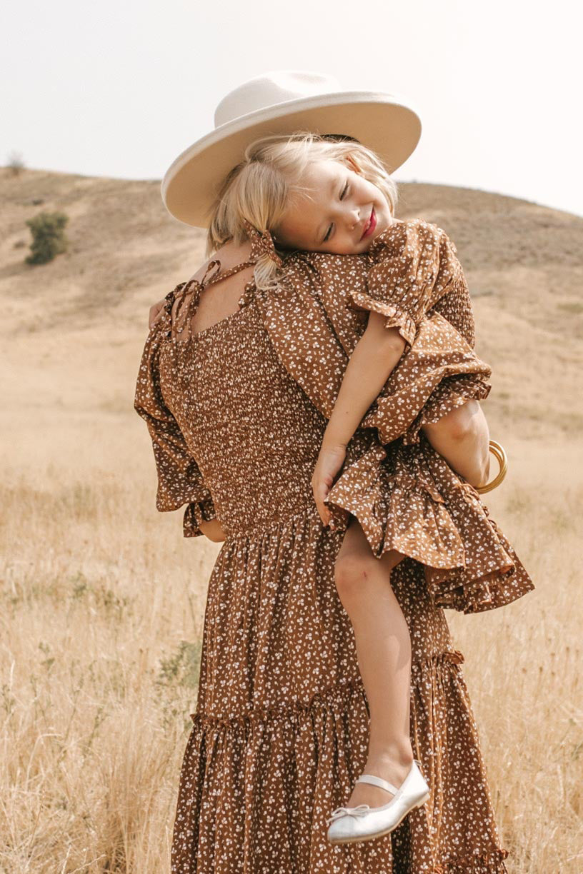 Family Matching Parent-child Bohemian Long Square Collar Dresses