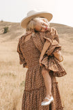 Family Matching Parent-child Bohemian Long Square Collar Dresses