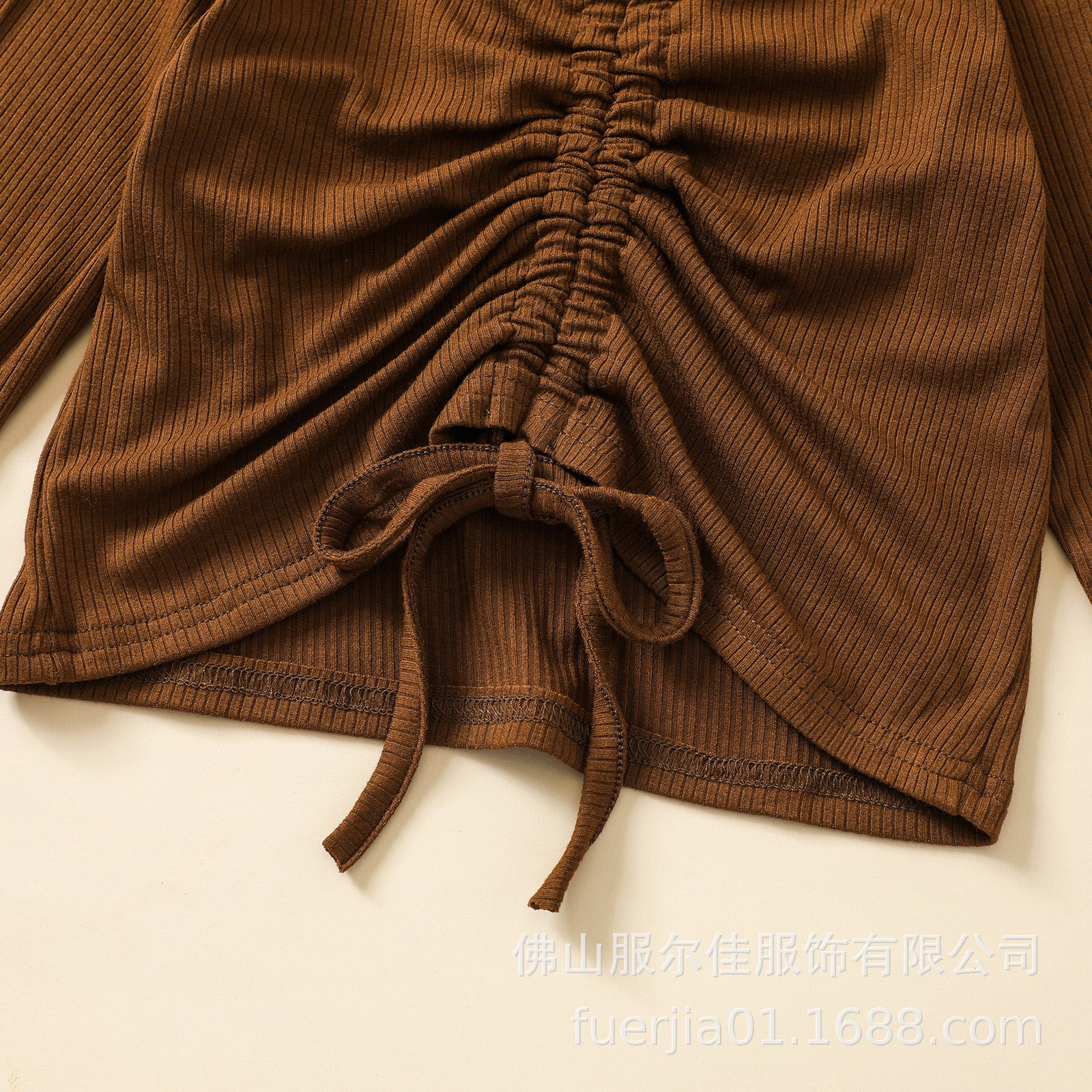 Kid Baby Girl Long Sleeve Solid Knit  Denim Fashion Outfits 2 Pcs Sets