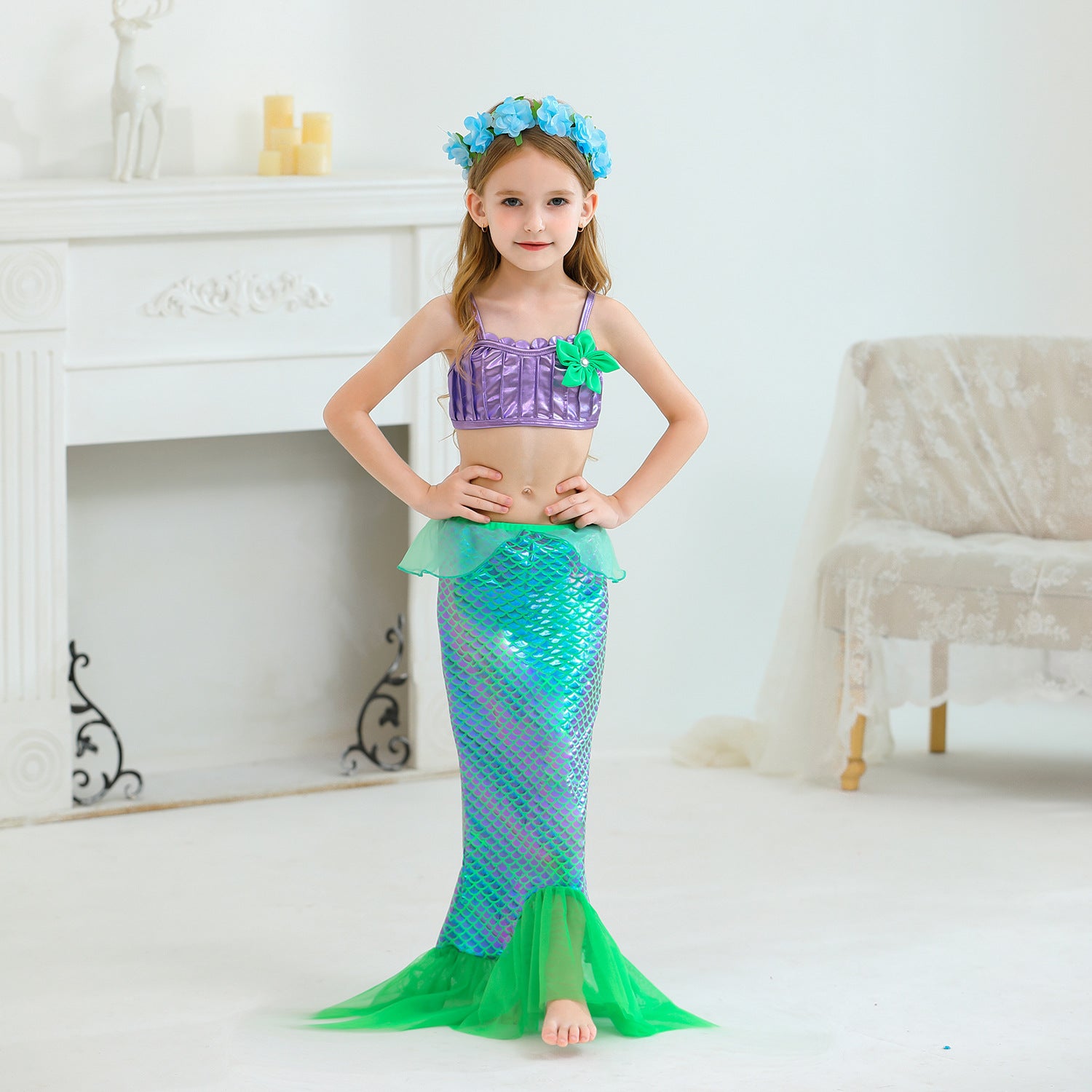 Kid Baby Mermaid Princess Summer Ariel Party Carnival Swimsuits